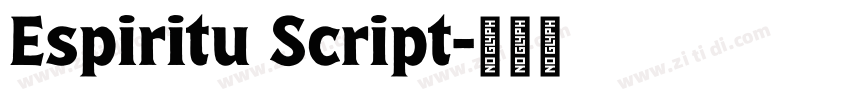 Espiritu Script字体转换